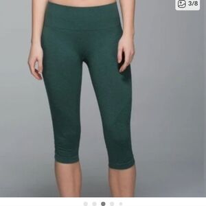 Lululemon In The Flow Crop II - Forest Green